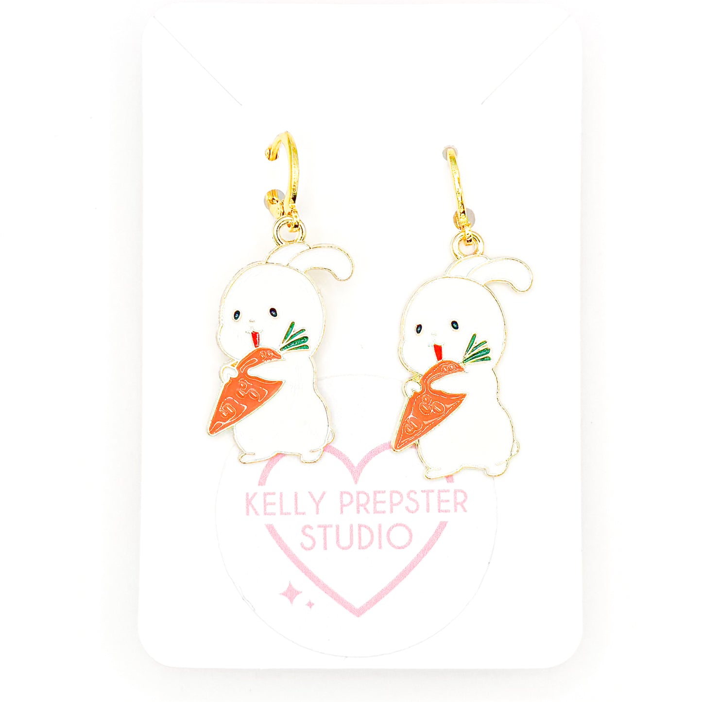 Joyful Bunnies Huggie Earrings