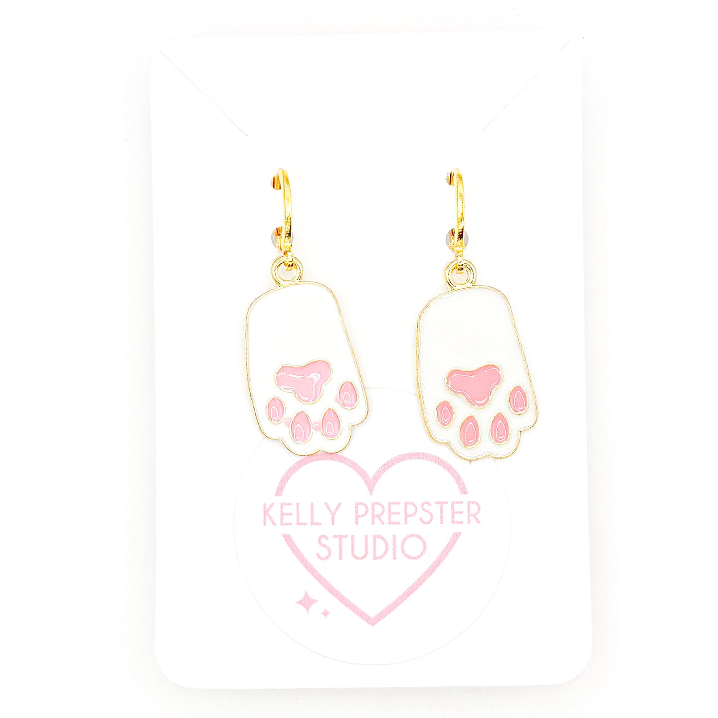 Rabbits Foot Huggie Earrings