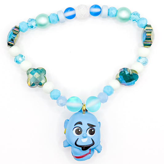 Blue Genie Glass Beaded Bracelet