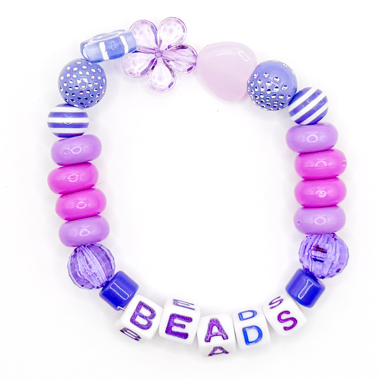 Purple "Beads" Beaded Bracelet