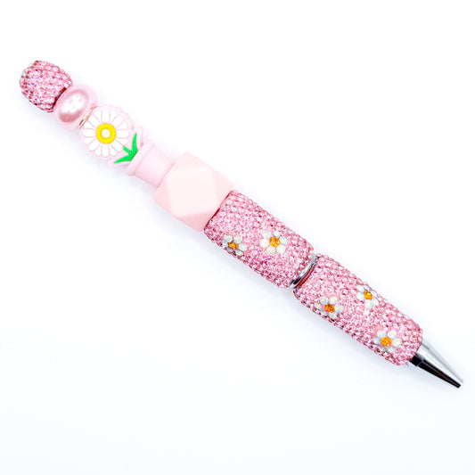 Pink Sparkly Spring Garden Charm Pen