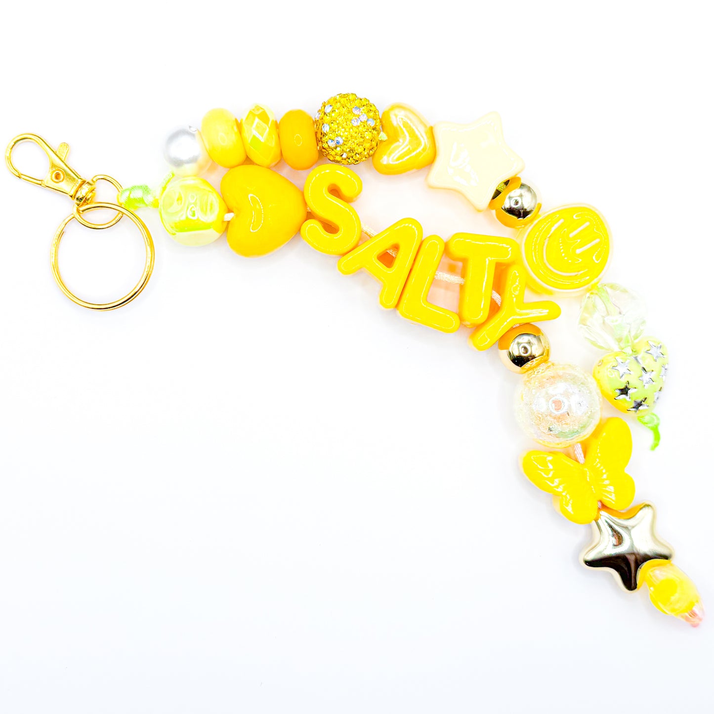 "SALTY" Yellow Bag Charm