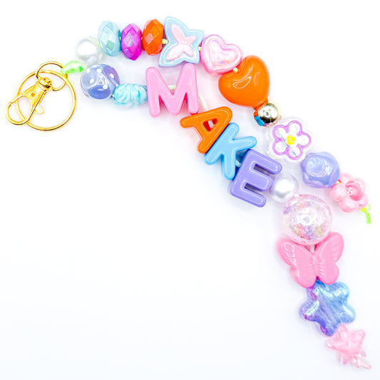 "MAKE" Colorful Bag Charm