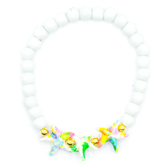 Colorful Starfish Glass Beaded Bracelet