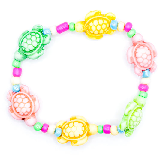 Colorful Sea Turtles Beaded Bracelet
