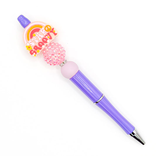 Purple Stay Groovy Charm Pen