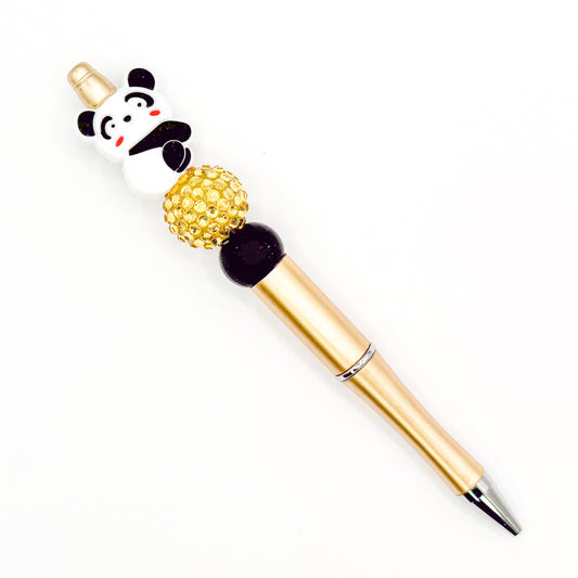 Gold Panda Charm Pen