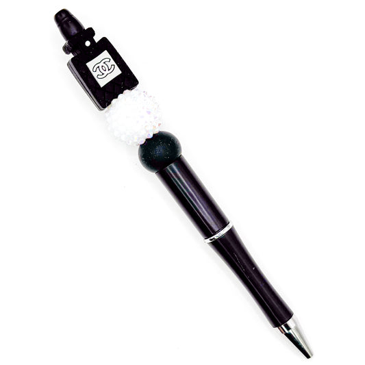 Sparkly Black Perfume Charm Pen