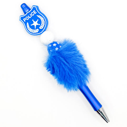 Blue Police Charm Pen