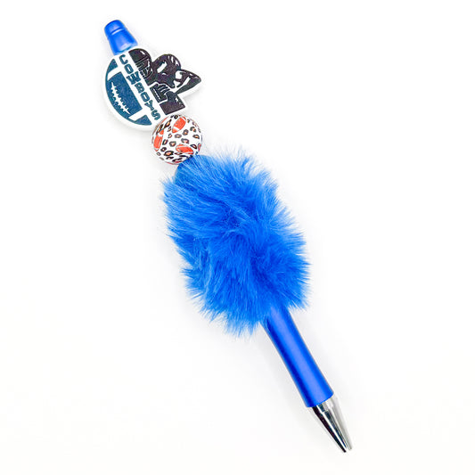 Blue Football Charm Pen