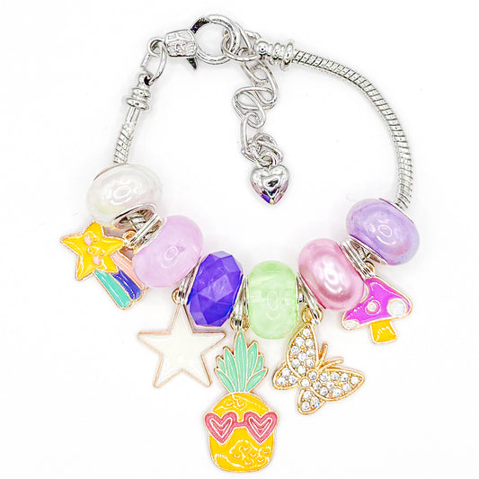 Pastel Pineapple European Charm Bracelet