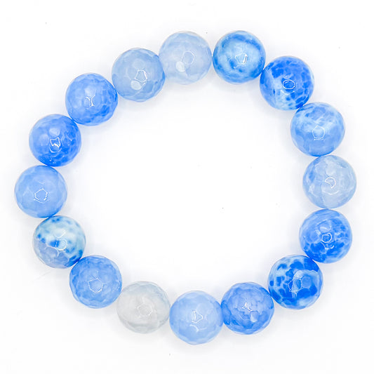 Ocean Bubbles Glass Beaded Bracelet