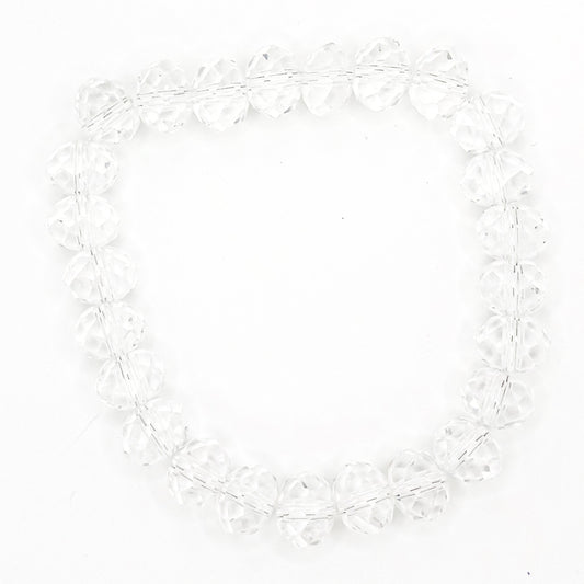 Clear Star Blast Glass Beaded Bracelet