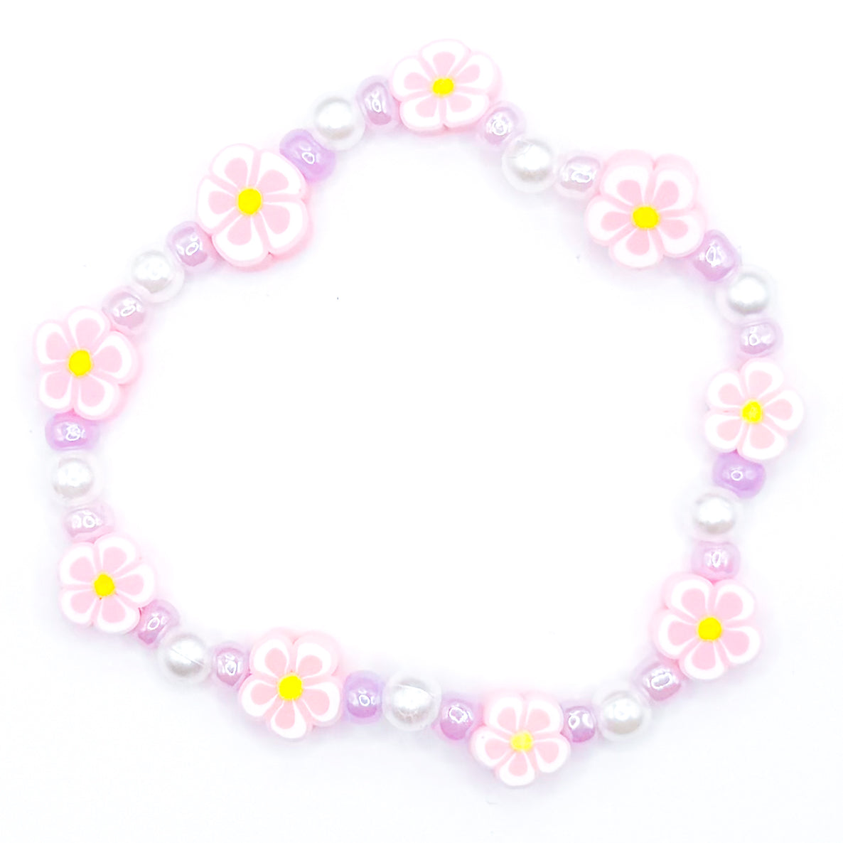 Pastel Spring Flowers 2.0 Beaded Bracelet