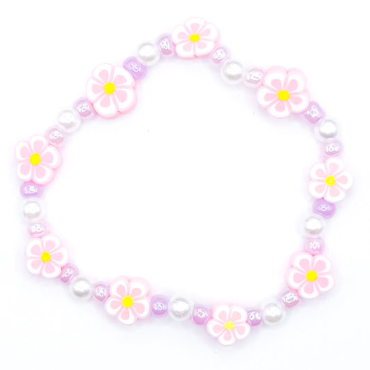 Pastel Spring Flowers 2.0 Beaded Bracelet