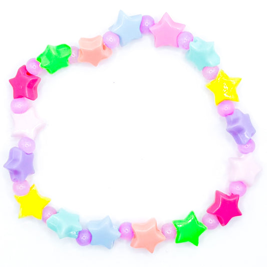 Rainbow Stars 2.0 Glass Beaded Bracelet