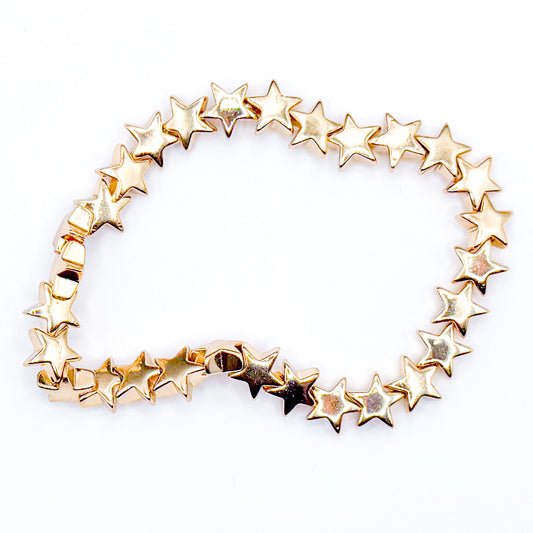 Golden Stars Beaded Bracelet