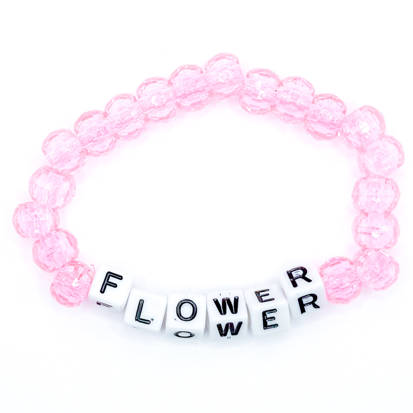 Pink "Flower" Beaded Bracelet