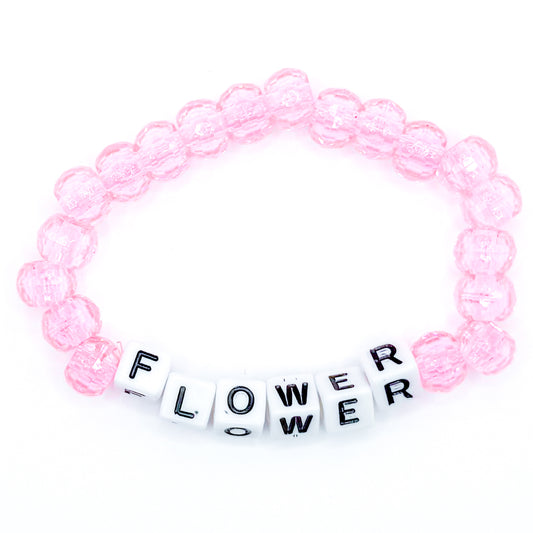 Pink "Flower" Beaded Bracelet