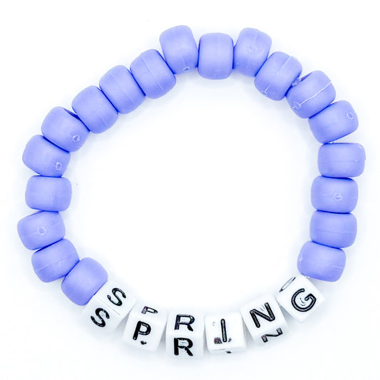 Purple "Spring" Beaded Bracelet