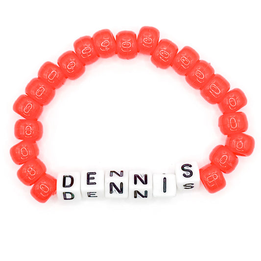 Red "Dennis" Beaded Bracelet