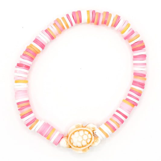 Turtle Island Girl Clay Beaded Bracelet