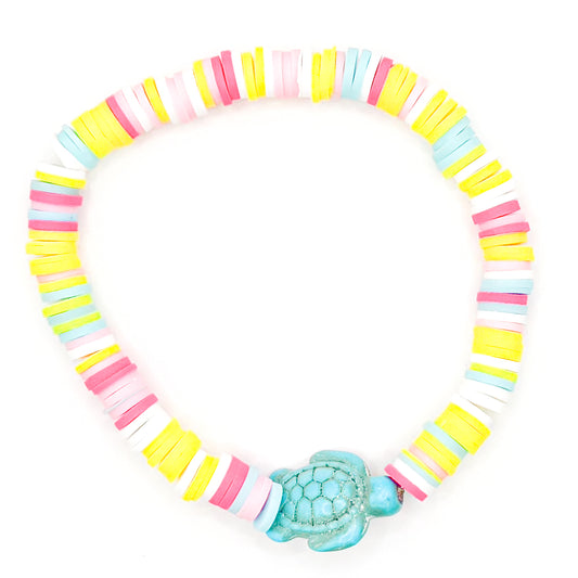 Blue Turtle Sophia Clay Beaded Bracelet