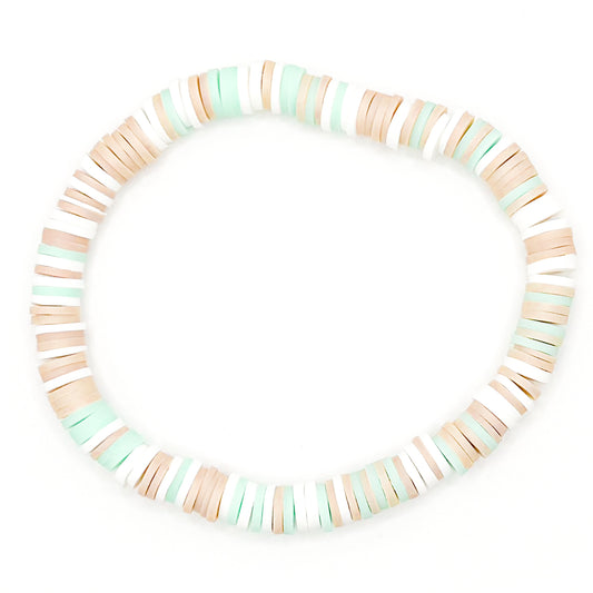 Seafoam Shells Clay Beaded Bracelet