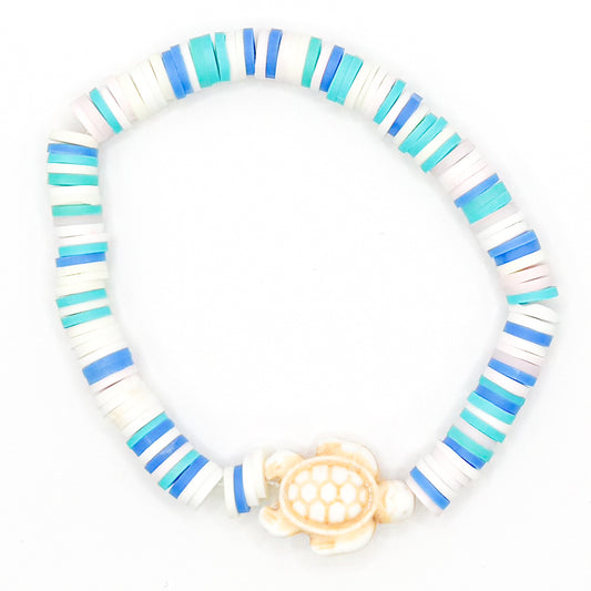 Turtle Beach Babe Clay Beaded Bracelet
