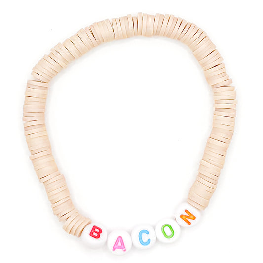 "Bacon" Clay Beaded Bracelet
