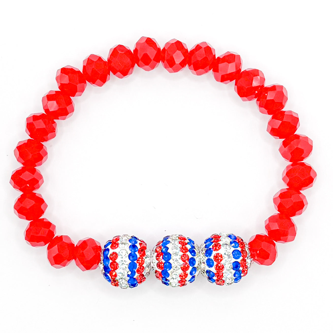 Sparkly USA 2.0 Beaded Bracelet