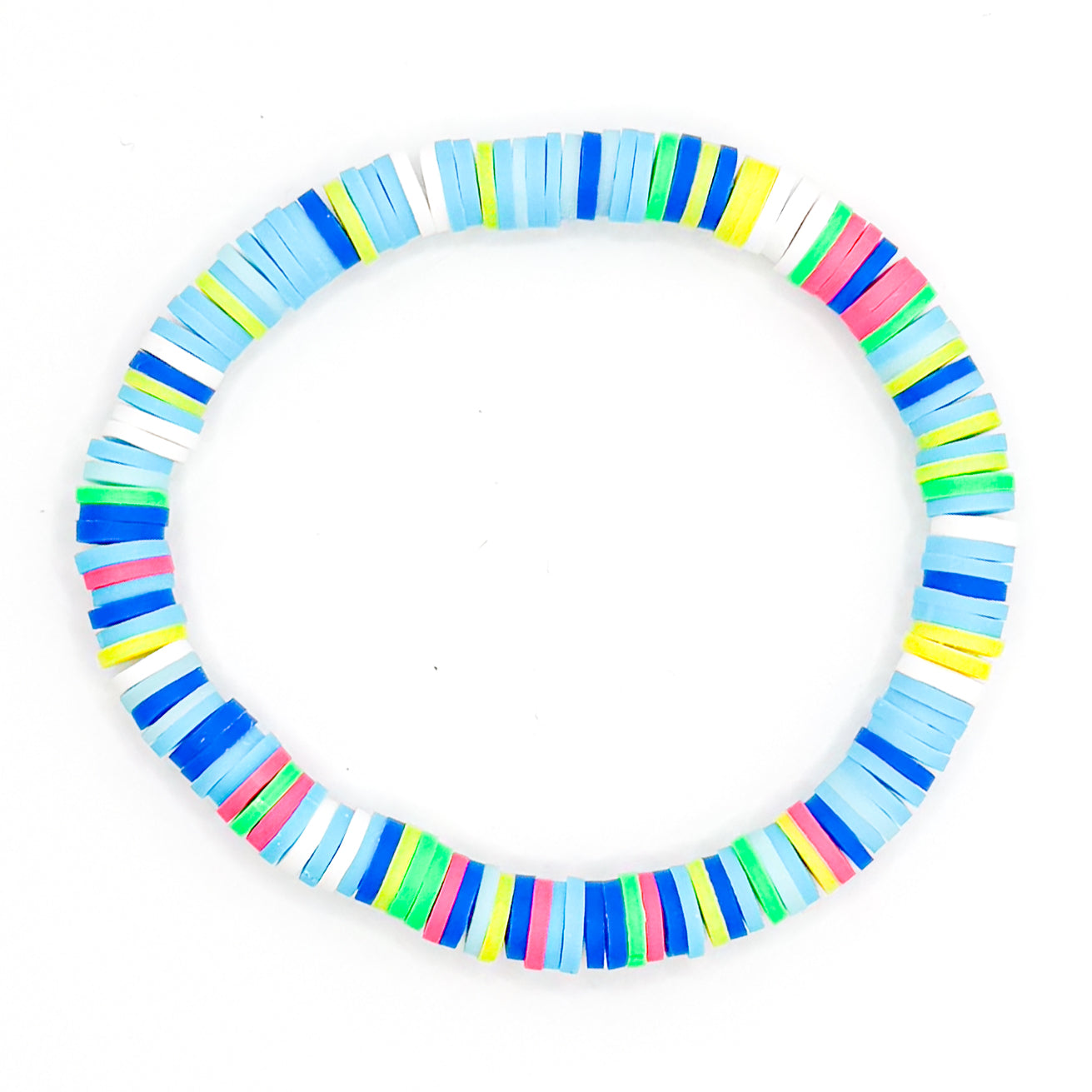 Neon Splash Clay Beaded Bracelet