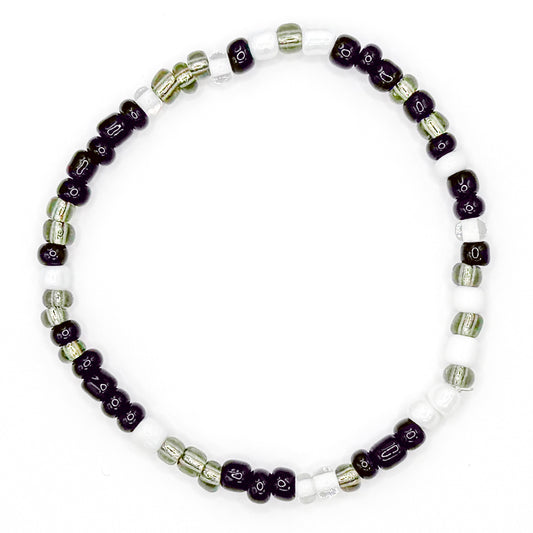 Grey Scale Seed Beaded Bracelet