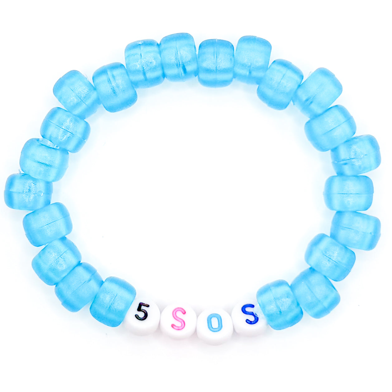 Blue "5SOS" Beaded Bracelet