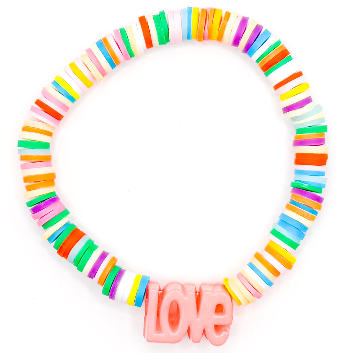 LOVE Clay Beaded Bracelet