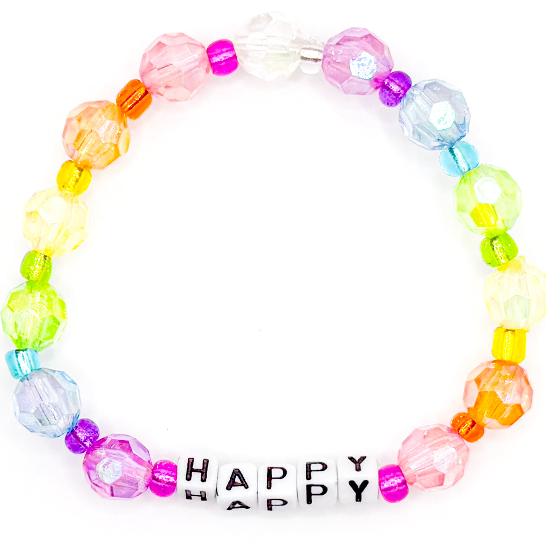 Colorful "HAPPY" Beaded Bracelet