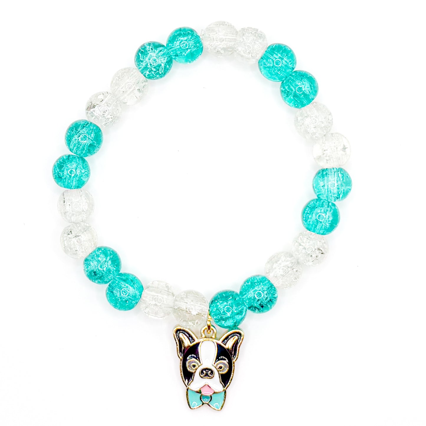 Fancy Little Pup Glass Beaded Bracelet