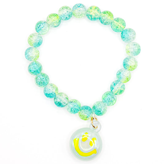 Shimmer Smiles Glass Beaded Bracelet