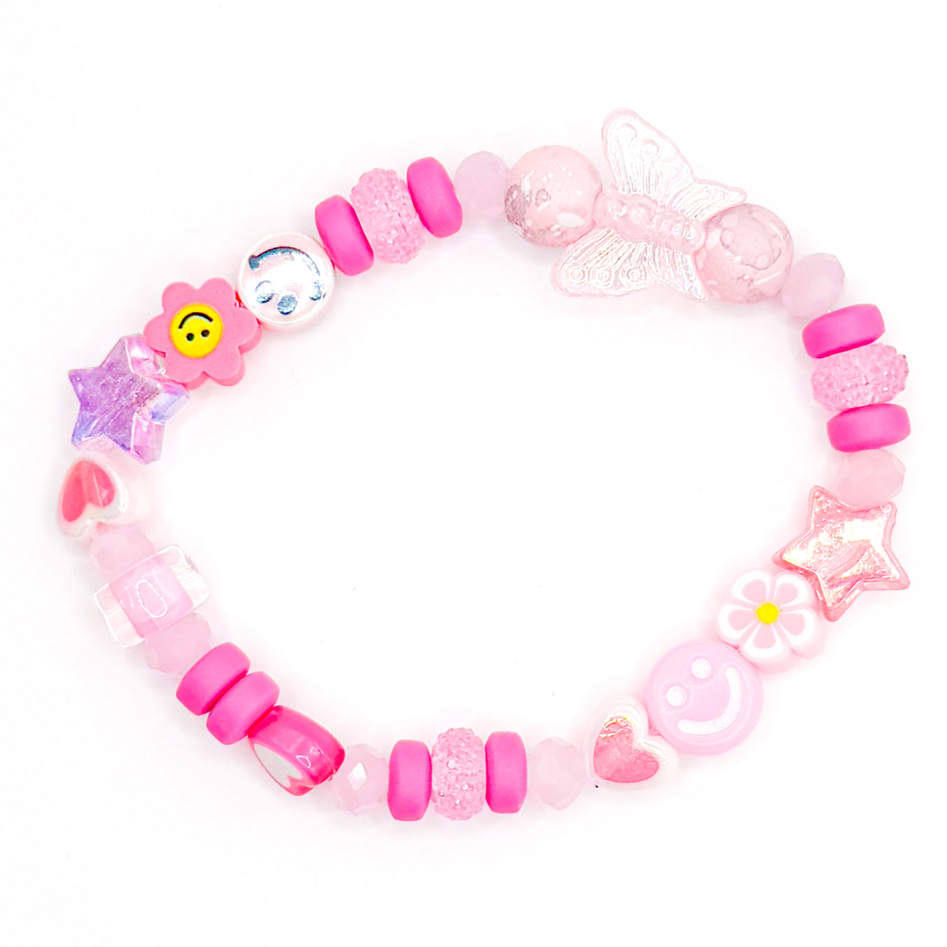 Wonderlust Pink Beaded Bracelet