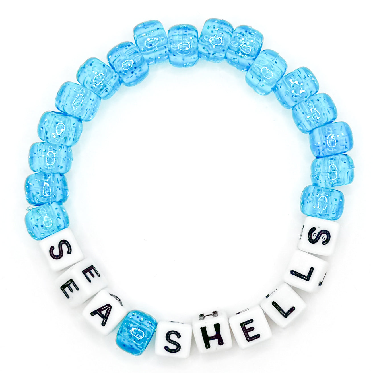 Blue "Sea Shells" Beaded Bracelet