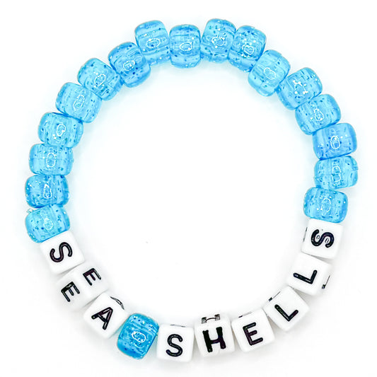 Blue "Sea Shells" Beaded Bracelet