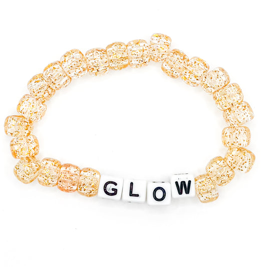 Tan "Glow" Beaded Bracelet