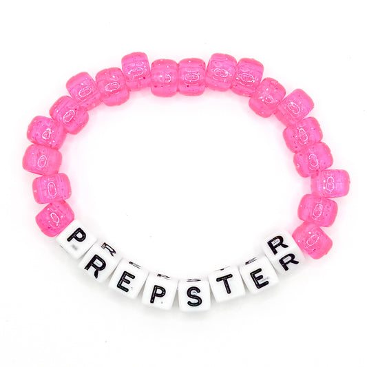 Hot Pink "Prepster" Beaded Bracelet