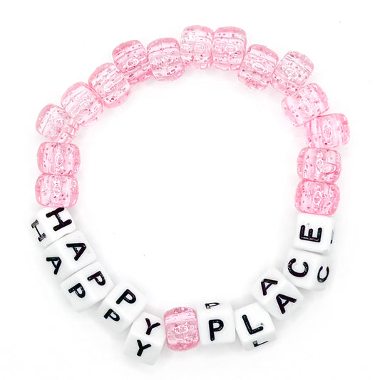 Light Pink "Happy Place" Beaded Bracelet
