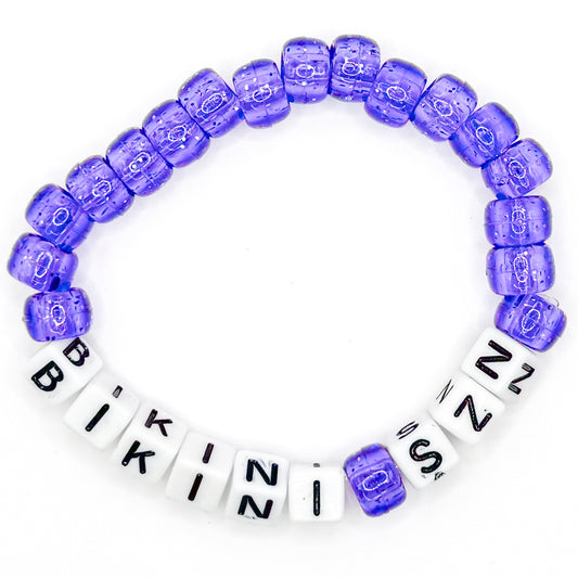 Purple "Bikini Szn" Beaded Bracelet