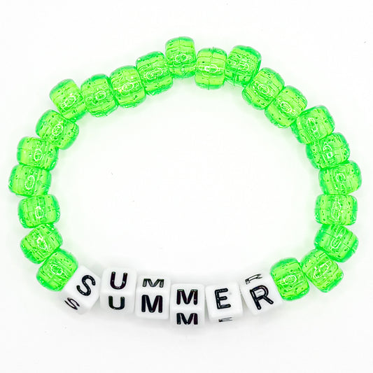 Green "Summer" Beaded Bracelet