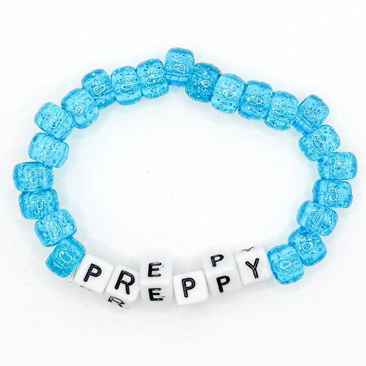 Blue "Preppy" Beaded Bracelet