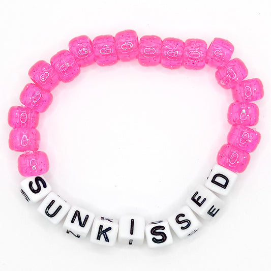 Hot Pink "Sunkissed" Beaded Bracelet