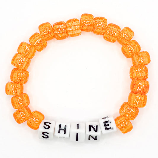 Orange "Shine" Beaded Bracelet