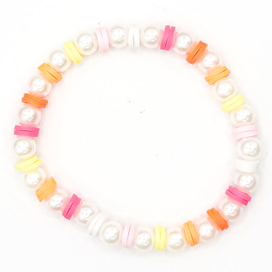 Summer Sunshine Pearl Beaded Bracelet